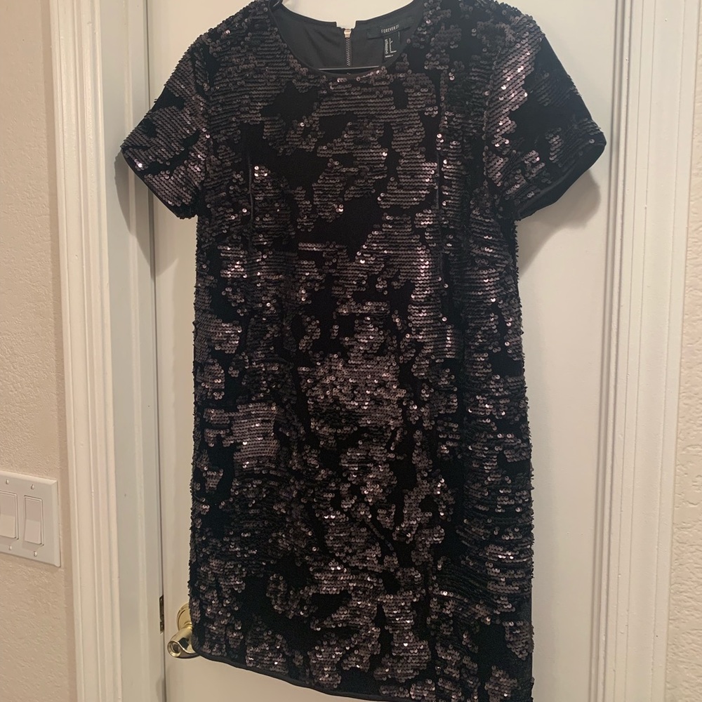 Black Sequin Dress